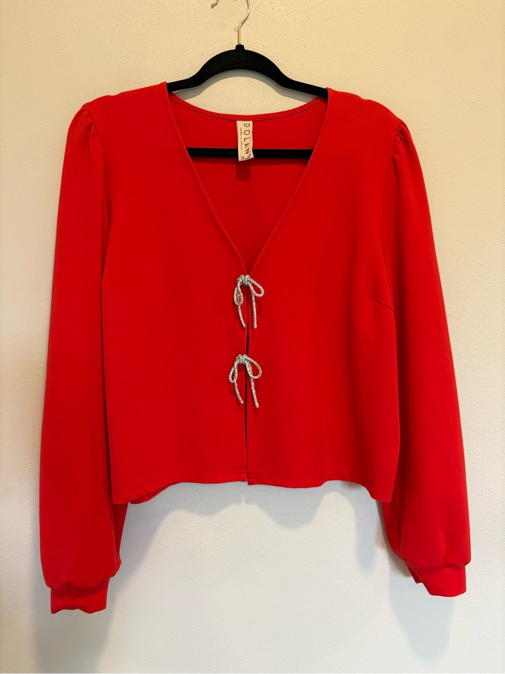 Dolan XL rhinestone bow top